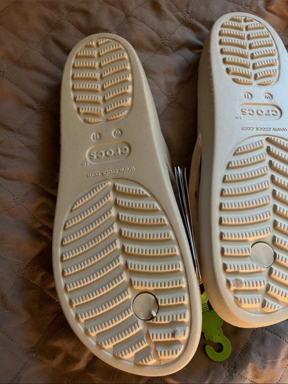 CROCS Women’s Flip Flop Sandals - Light Beige - Picture 3 of 5